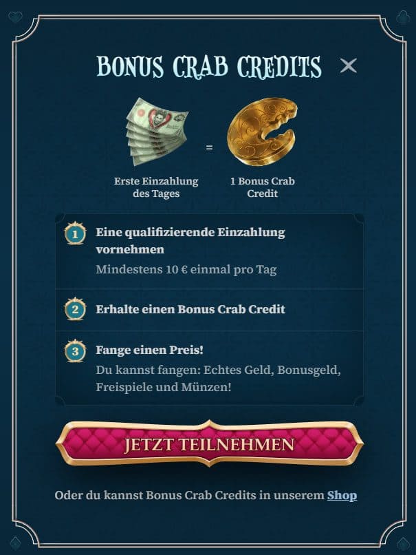 BetAlice Casino Bonus – 500 € + 200 FS + Bonus Crab image 1