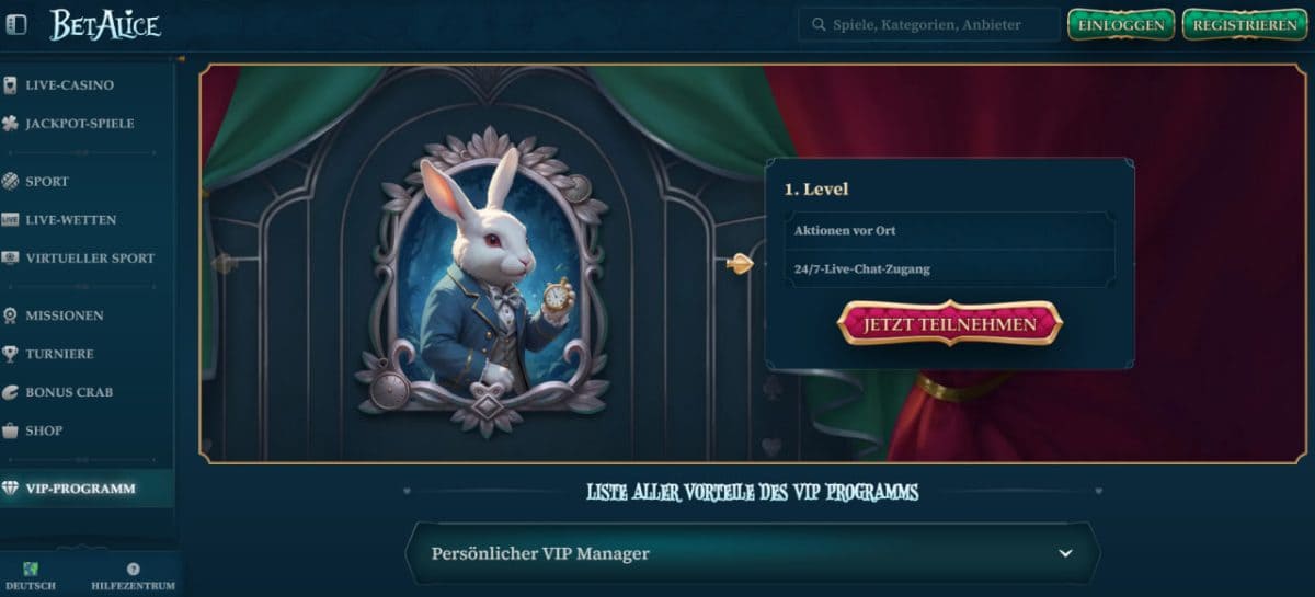 BetAlice Casino: Wunderland-Welt mit 10.500+ Slots image 3